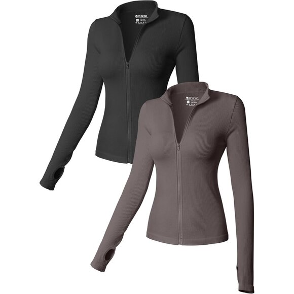 Tops - Women's 2 Piece Long Sleeve Tops Stretch Fitted Casual Office Layers